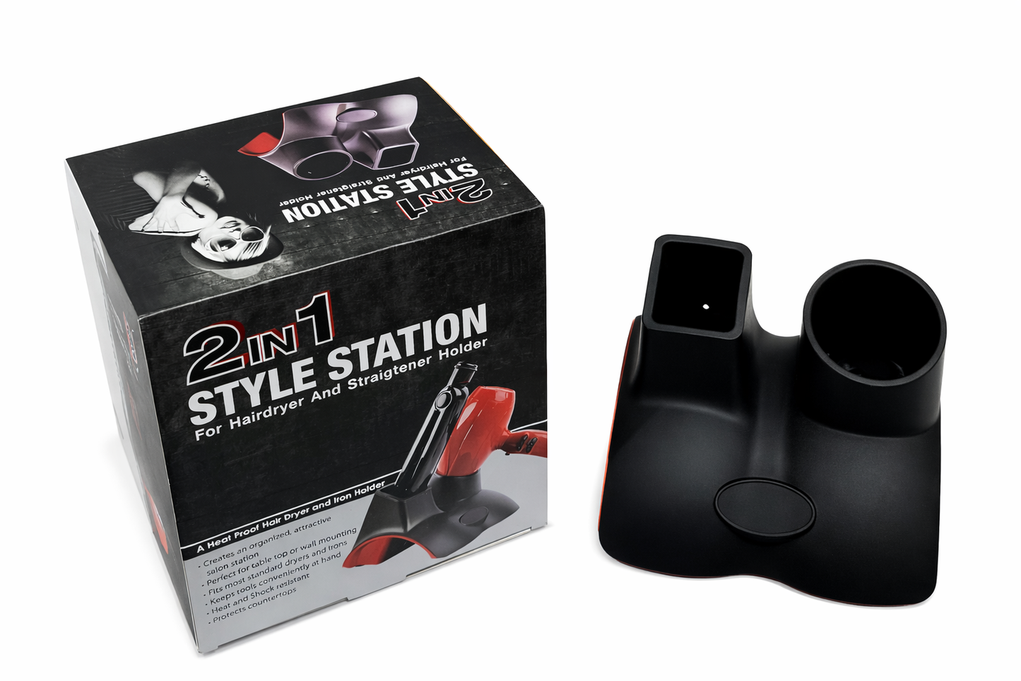 2en1 - Support pour séchoir et fer