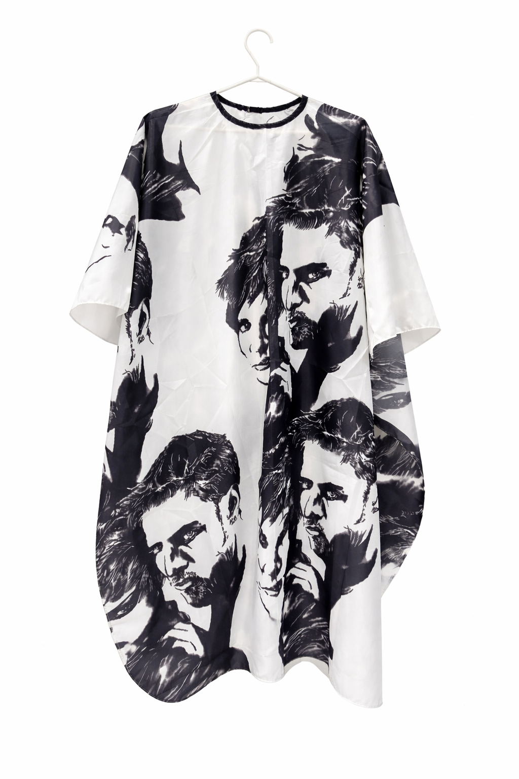 Unisexe blanche avec visages - cape de coiffure