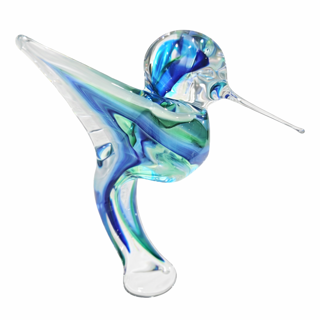 Mer agitée - colibri en verre soufflé