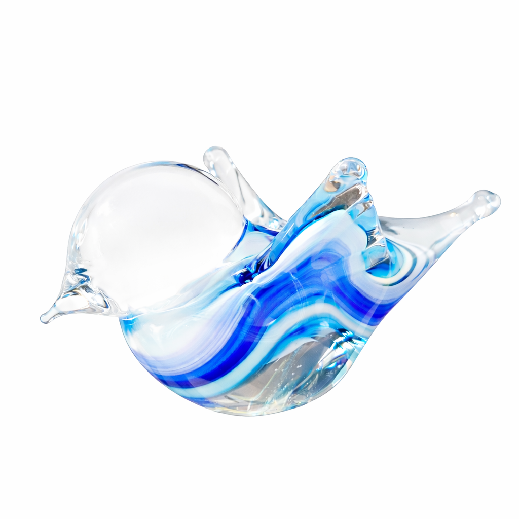Transparence - moineau en verre soufflé