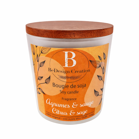 Agrumes & sauge - bougie 50 heures