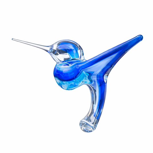 Azur - colibri en verre soufflé