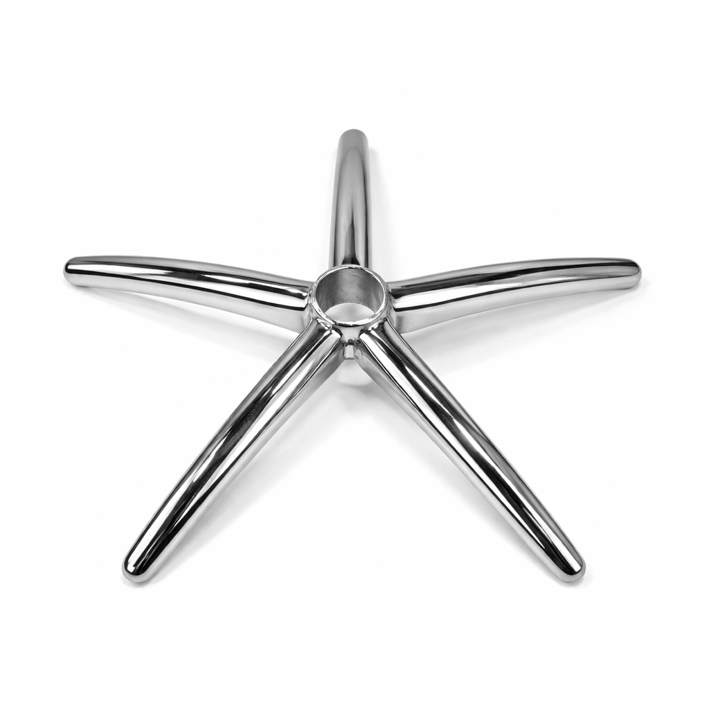 Base de pied en croix en métal à roulettes - tabouret