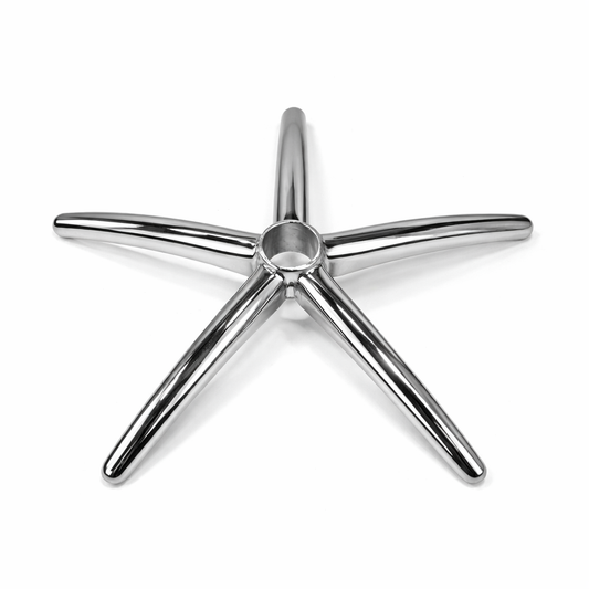 Base de pied en croix en métal à roulettes - tabouret