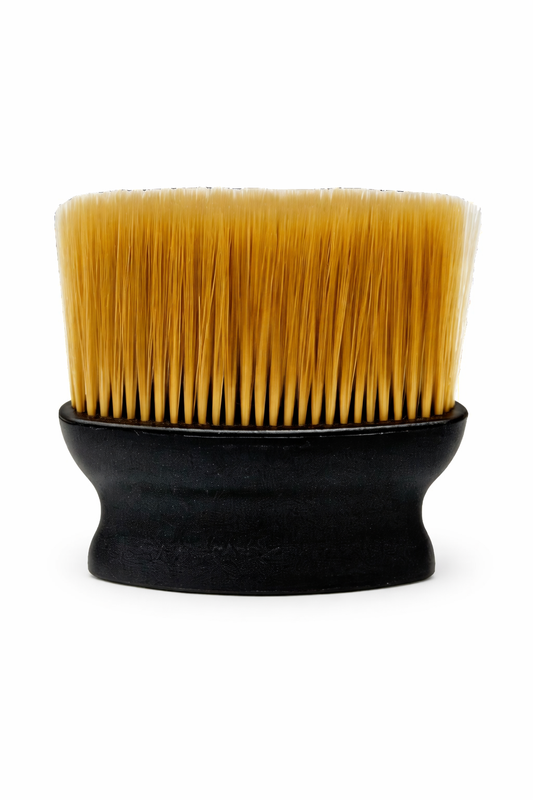 Brosse à cou poil jaune - manche ergonomique