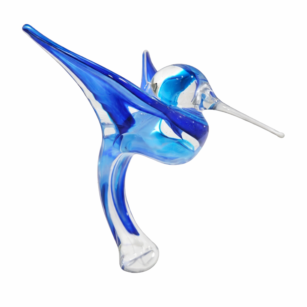Blues - colibri en verre soufflé
