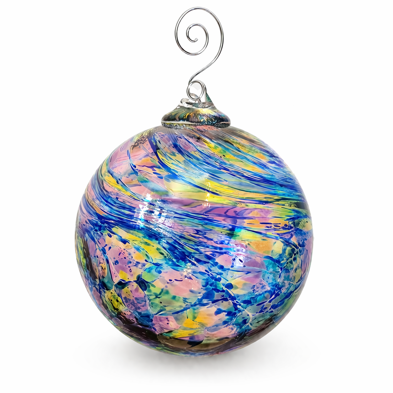 Arc en ciel, boule colorée - verre soufflé