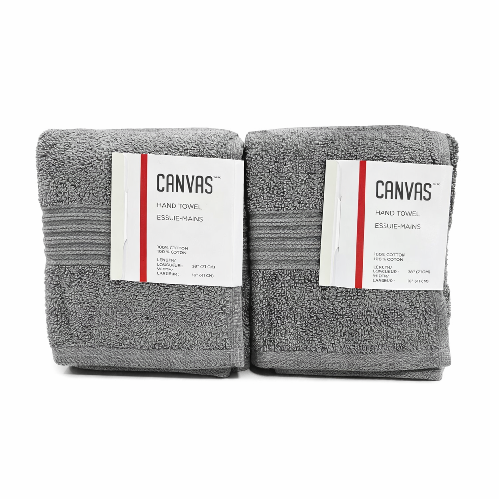 Serviettes essuie-mains grises - Canvas lot de 6