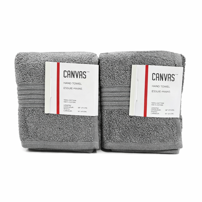 Serviettes essuie-mains grises - Canvas lot de 6