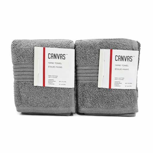 Serviettes essuie-mains grises - Canvas lot de 6
