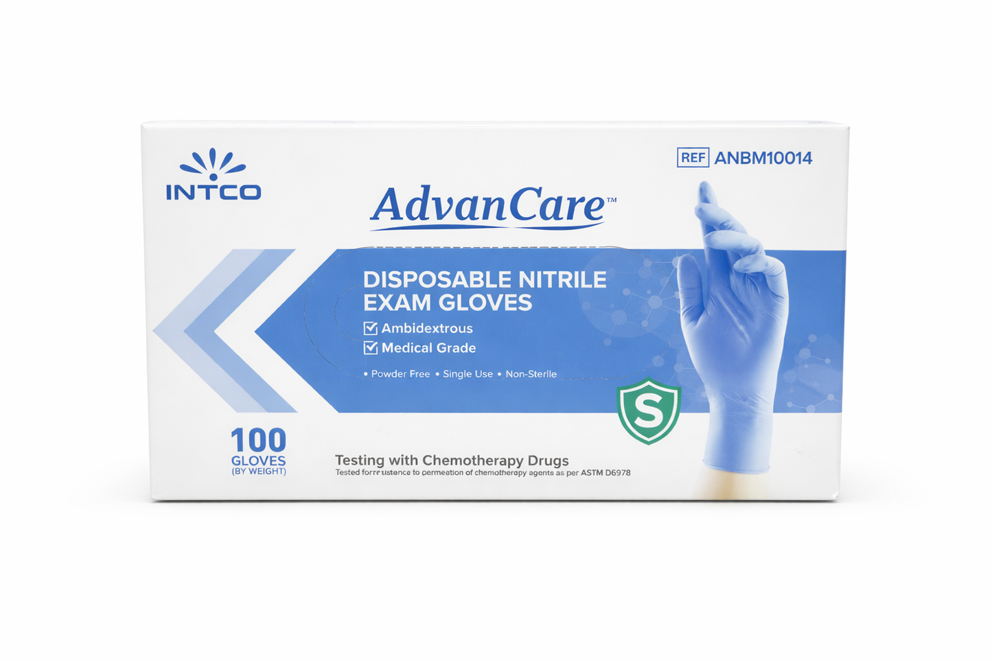 Gants Petits / SMALL nitrile bleu - Advancare non poudrés, non stériles (boite de 100)