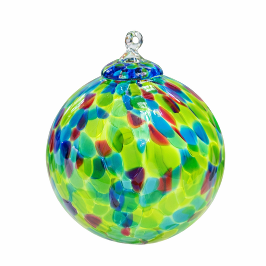 Festivités, boule colorée - verre soufflé