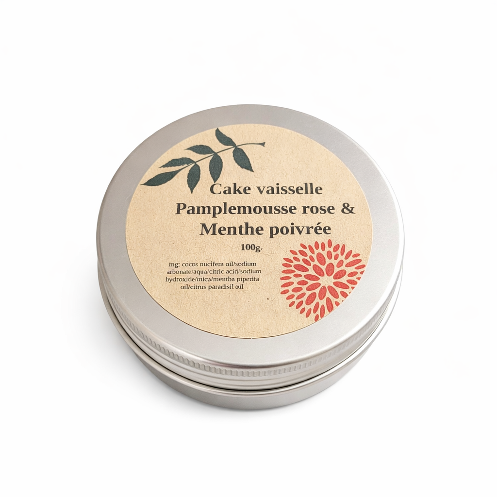 Cake vaisselle 100g - Pamplemousse rose & Menthe poivrée