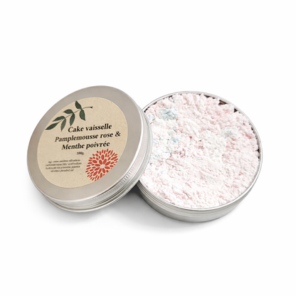Cake vaisselle 100g - Pamplemousse rose & Menthe poivrée