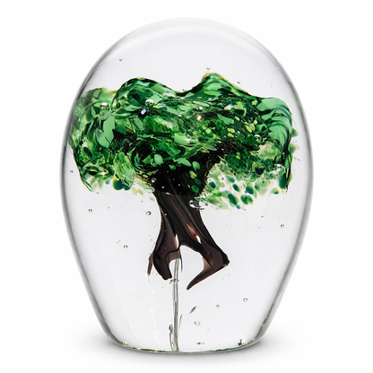 Presse papier en verre soufflé - Arbre de vie été