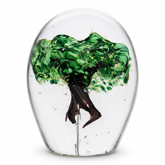 Presse papier en verre soufflé - Arbre de vie été