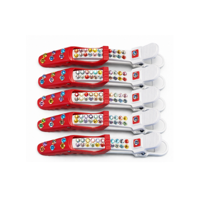 Pinces à cheveux Strass - Beaudy crocodiles 4 pouces, paquet de 5