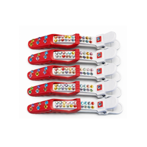 Pinces à cheveux Strass - Beaudy crocodiles 4 pouces, paquet de 5