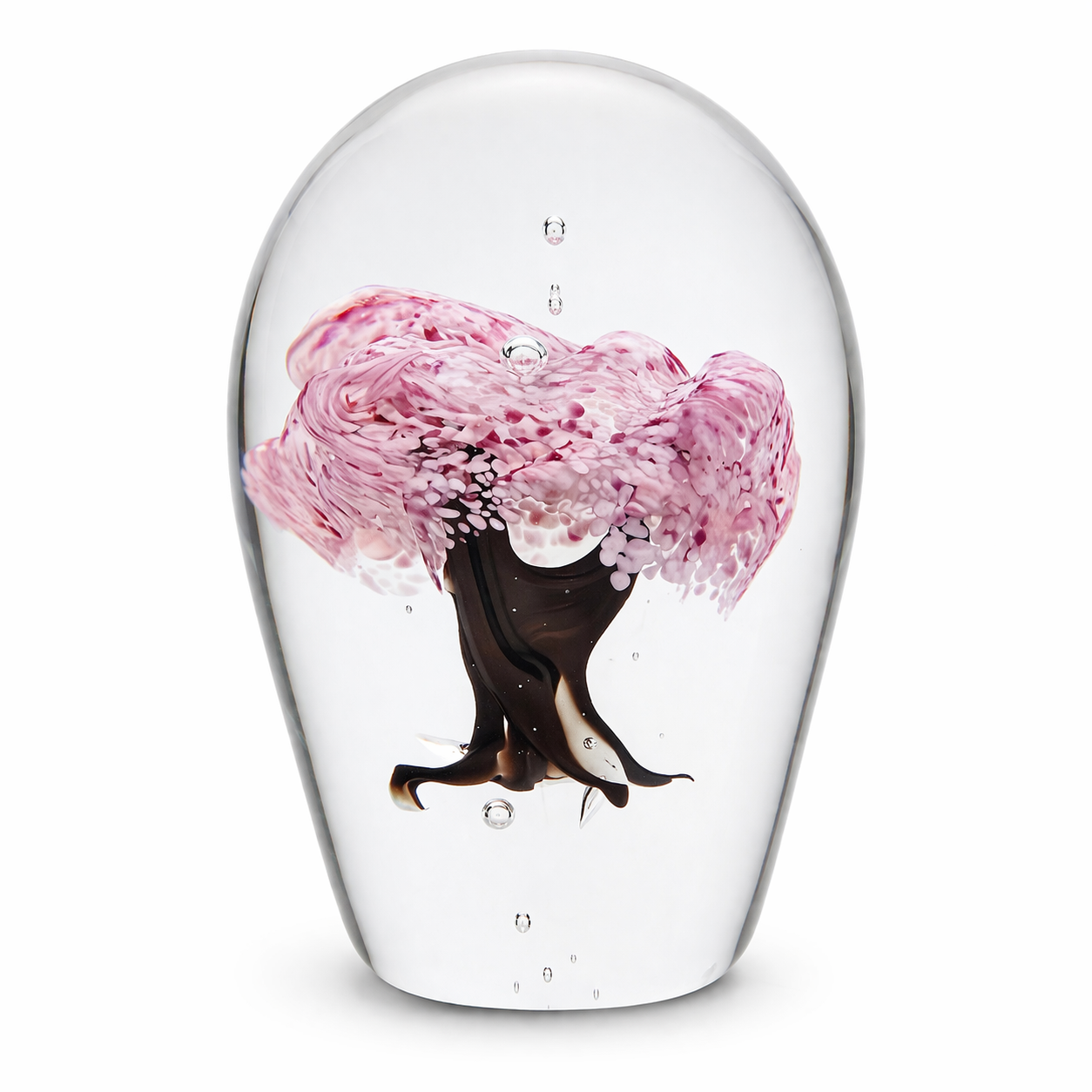 Presse papier en verre soufflé - Arbre printemps en fleurs