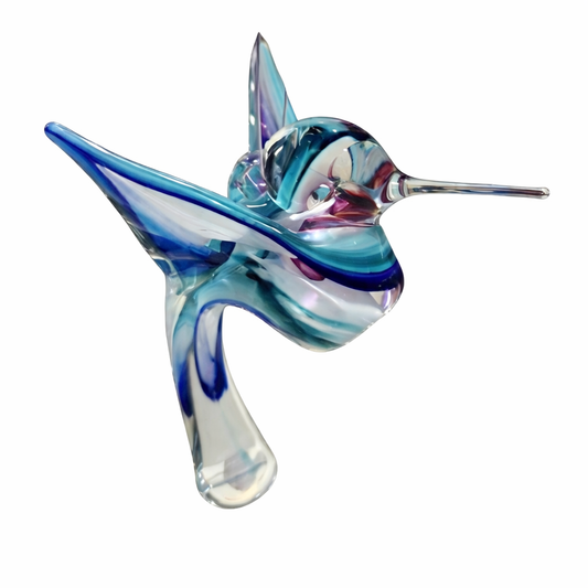 Ruby - colibri en verre soufflé