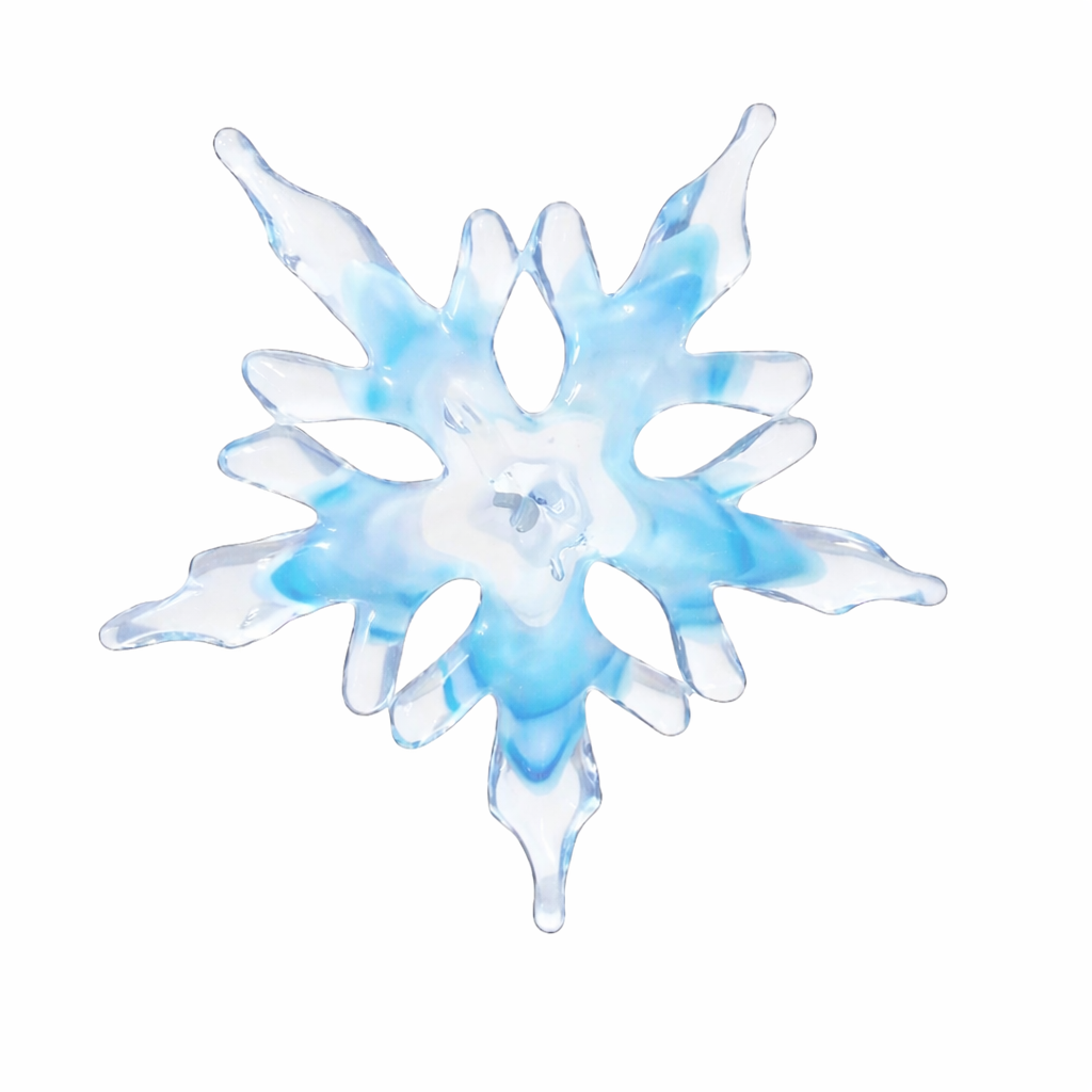 Flocon transparence et finesse - verre soufflé