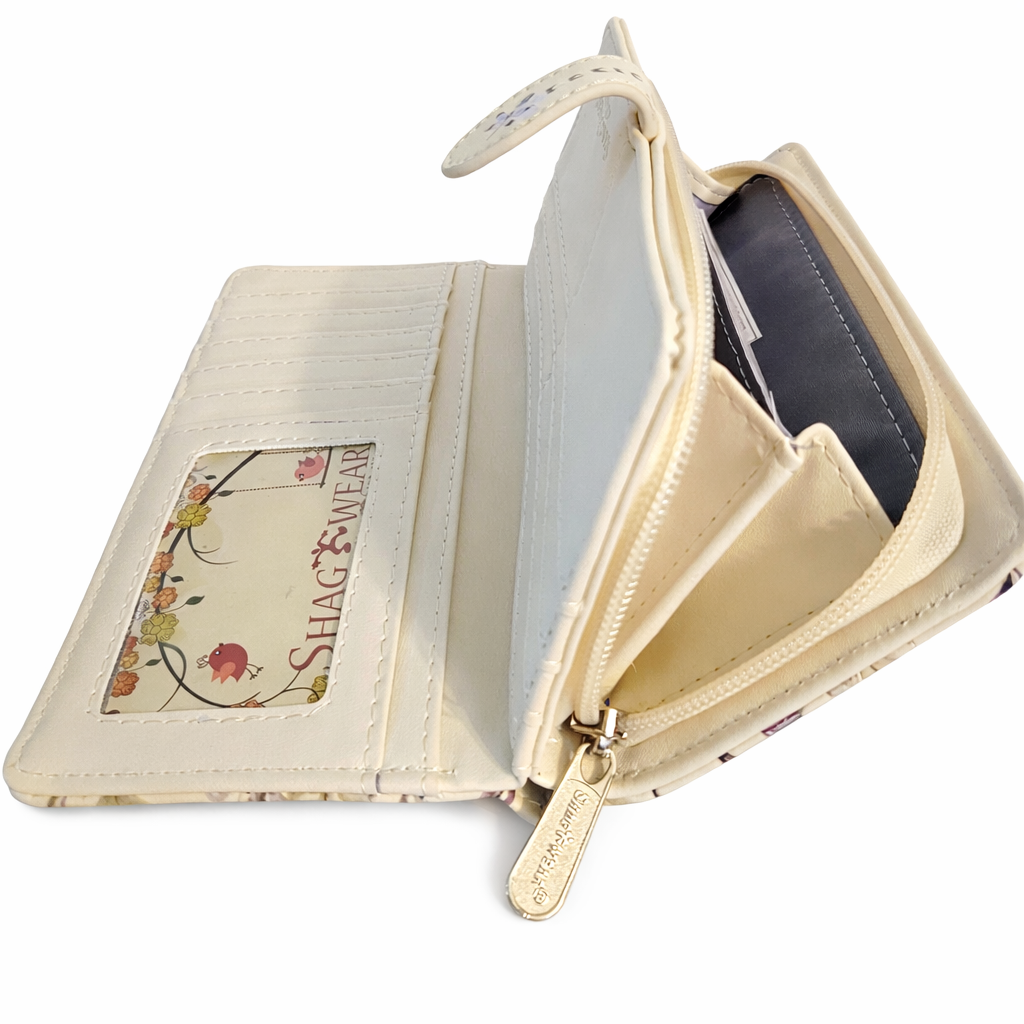 Fleurs sauvages et libellules - portefeuille femme