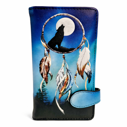 Loup et attrape rêves - portefeuille femme