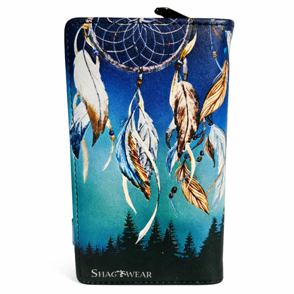 Loup et attrape rêves - portefeuille femme