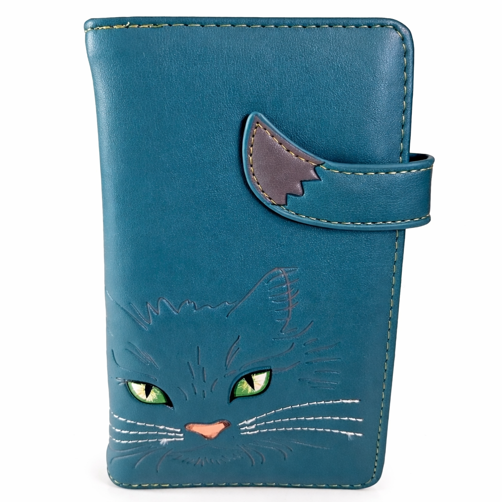 Minou aux yeux verts - portefeuille femme