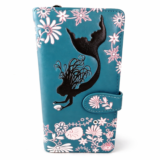 Coraux et sirène - portefeuille femme