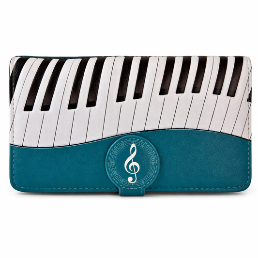 Symphonie au piano - portefeuille femme