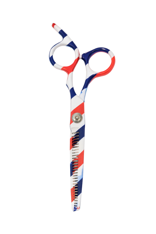 Bleu blanc rouge pratique - Ciseau amincisseur pour coupe de cheveux
