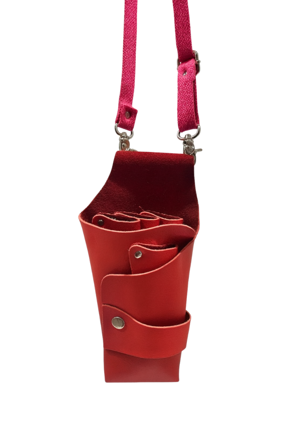 Rouge et magenta - Pochette de travail coiffure
